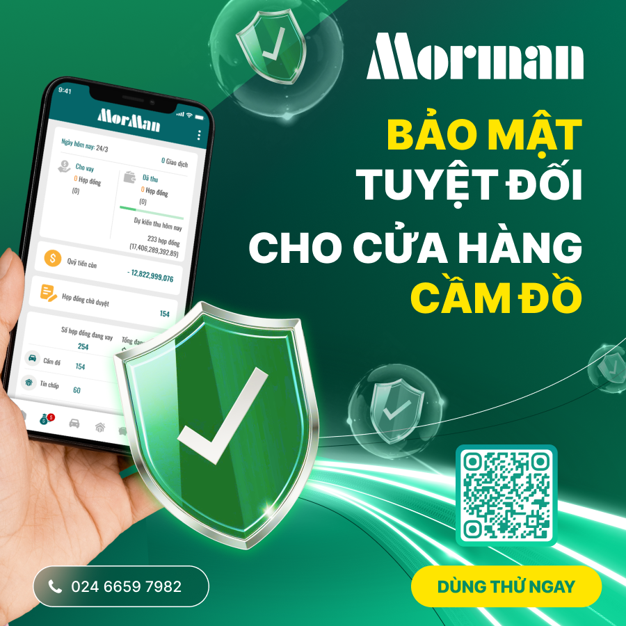 Phần mềm cầm đồ MorMan - Tải dữ liệu và khởi động lại nhanh chóng 