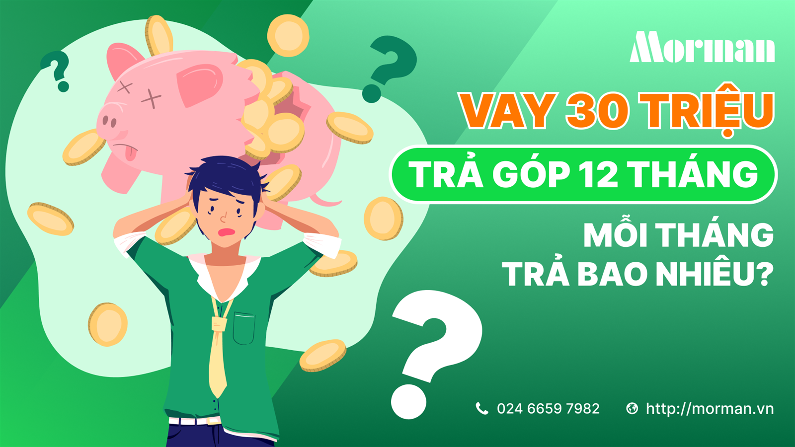 Vay 30 triệu trả góp 12 tháng mỗi tháng trả bao nhiêu?