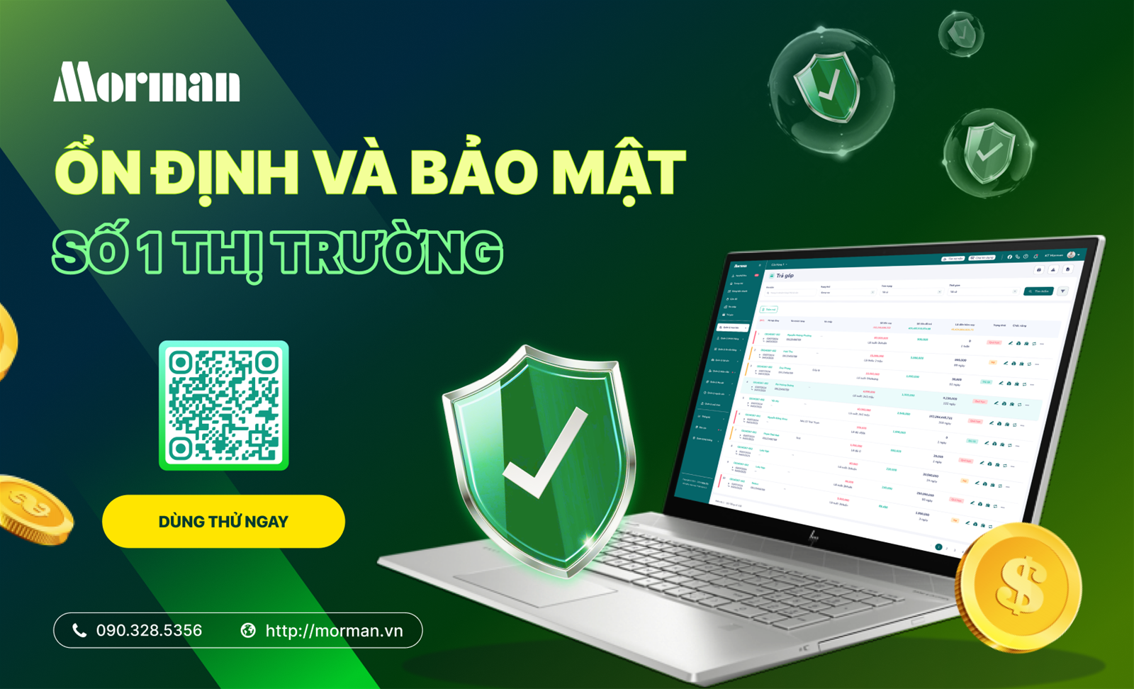 Morman - Phần mềm ổn định và bảo mật số 1 thị trường 