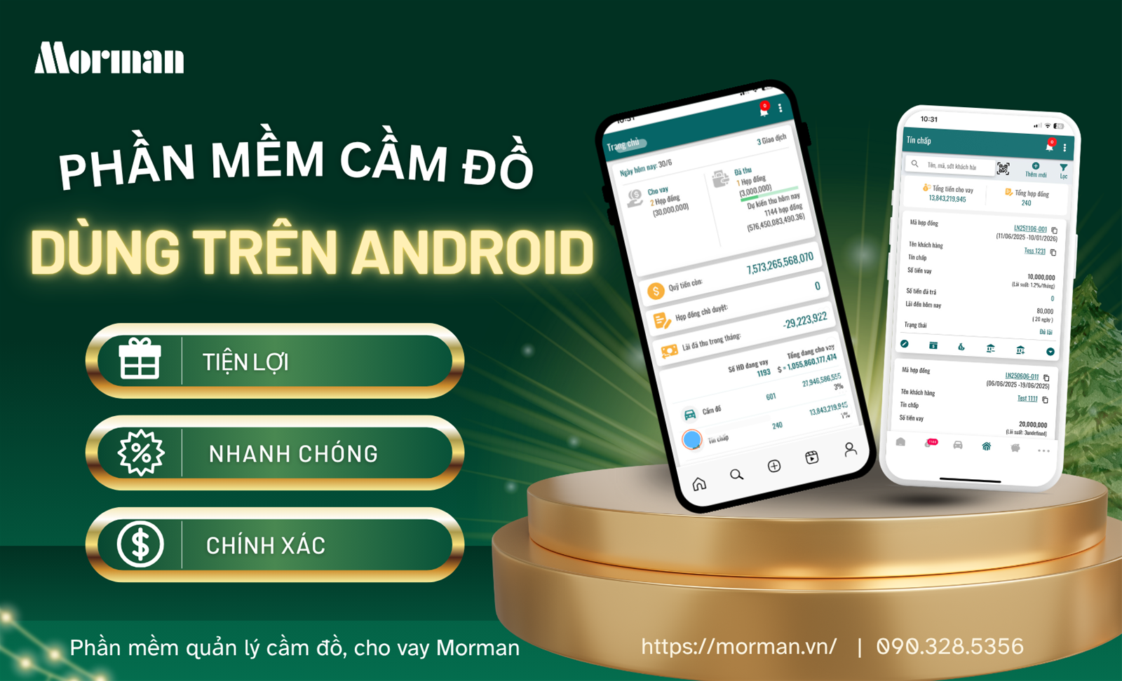 Phần mềm quản lý cầm đồ dùng trên Android