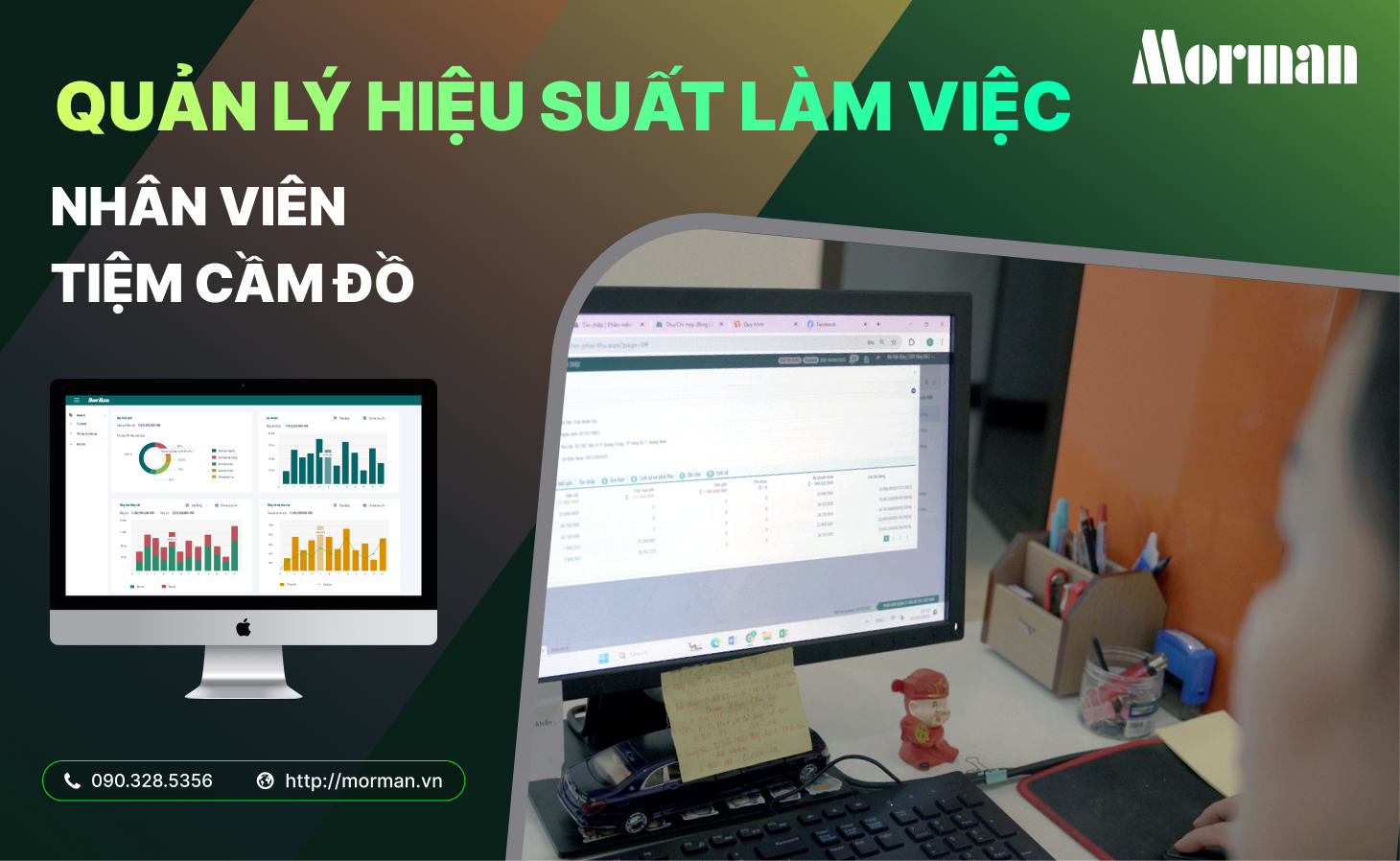 Quản lý hiệu suất làm việc nhân viên tiệm cầm đồ - Phần mềm Morman