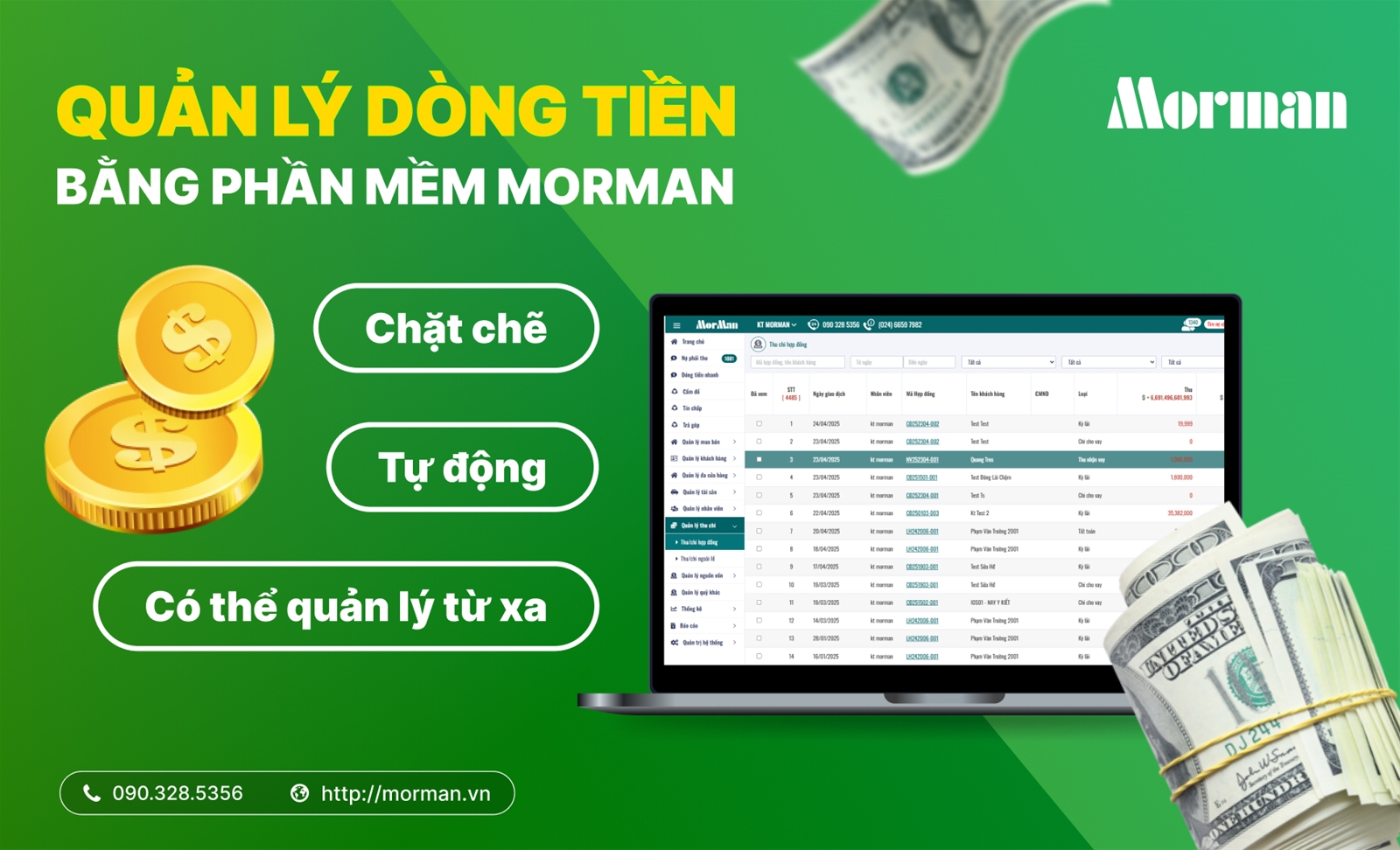 Phần mềm Morman là giải pháp số 1 giúp quản lý dòng tiền cho các tiệm cầm đồ