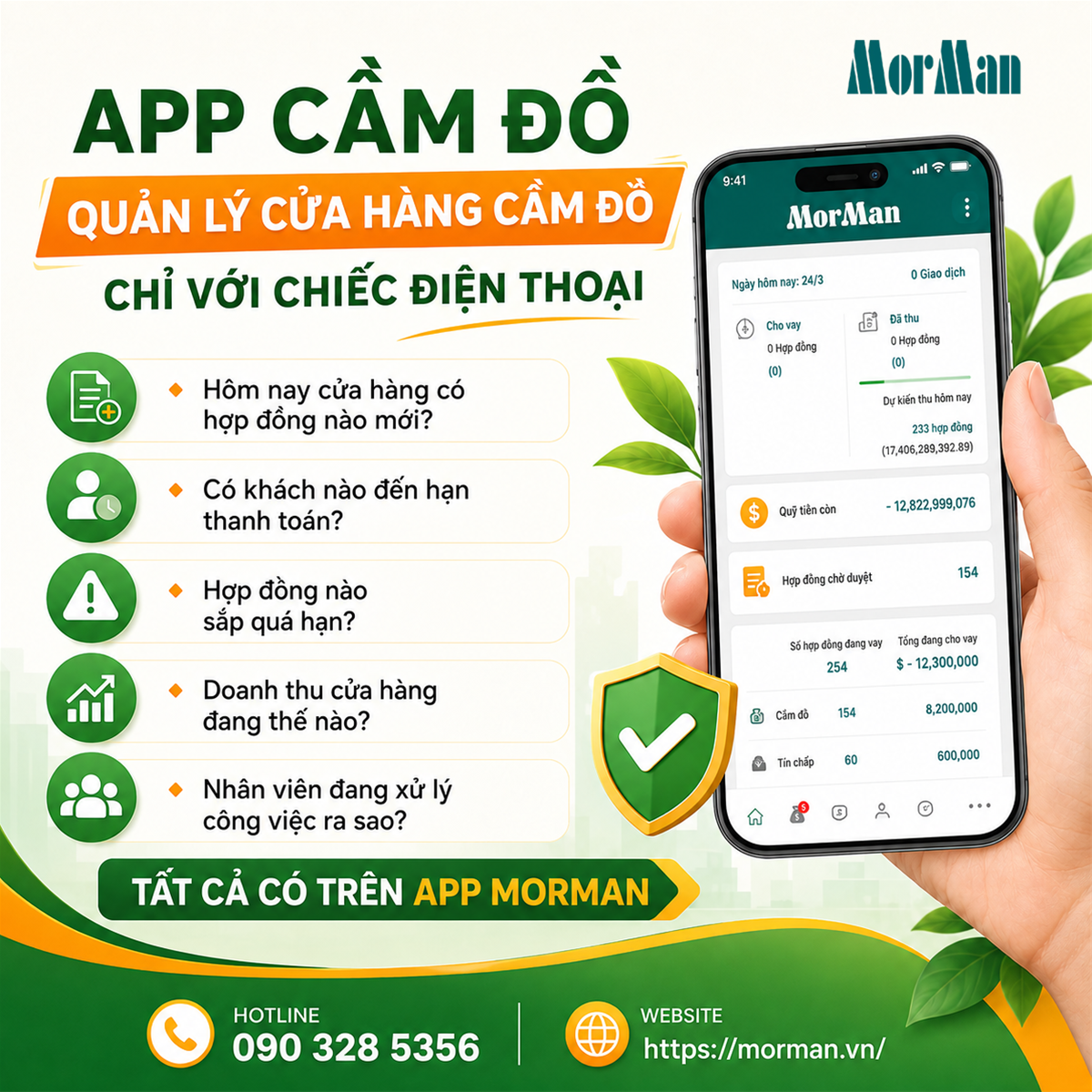 Phần mềm cầm đồ dùng trên điện thoại