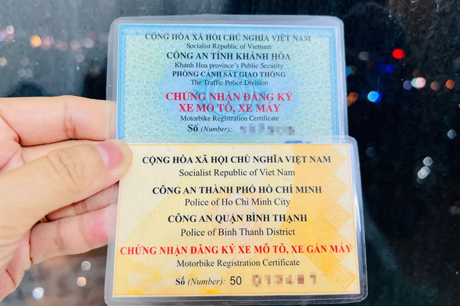 Cắm xe cần giấy đăng ký xe không