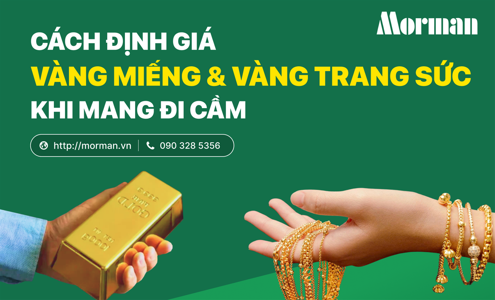 Cách định giá vàng miếng và vàng trang sức khi cầm