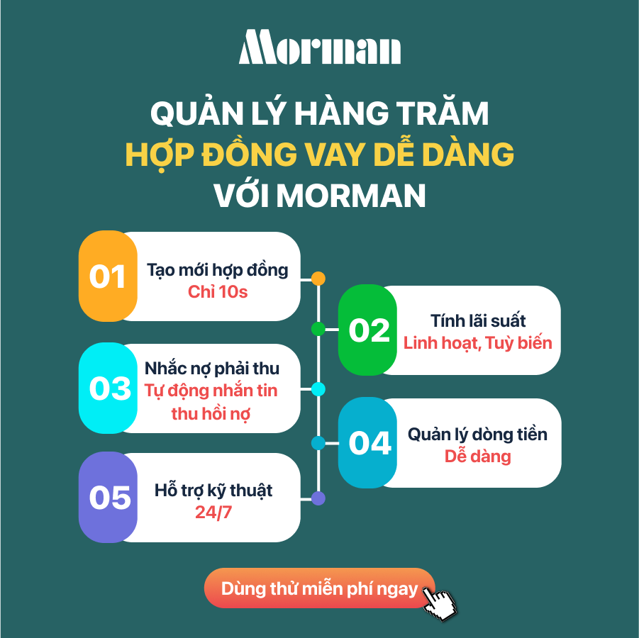Quản lý cầm đồ chặt chẽ với Phần mềm Morman