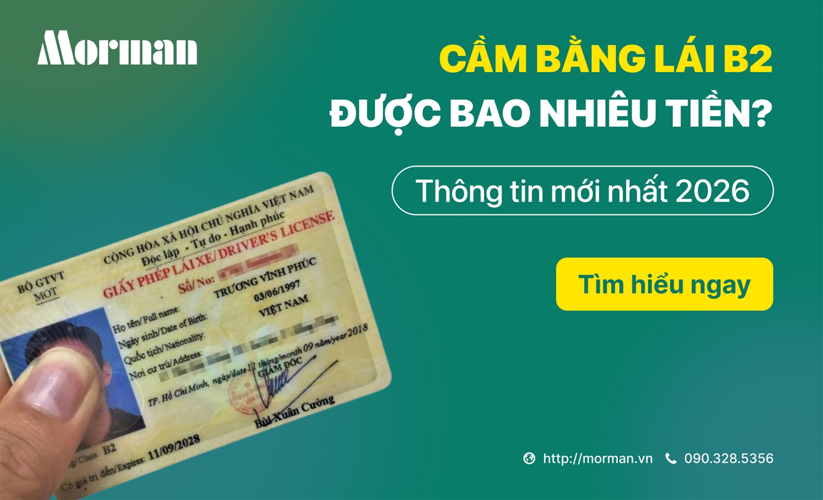 Cầm bằng lái B2 được bao nhiêu? Điều kiện, thủ tục và hạn mức vay chi tiết