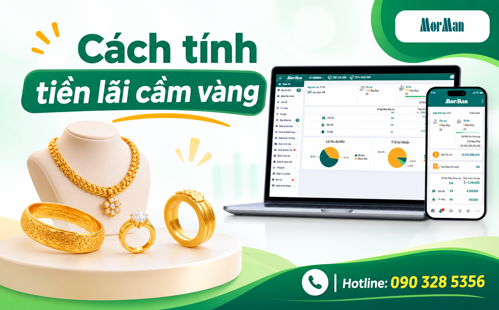 cách tính tiền lãi cầm vàng